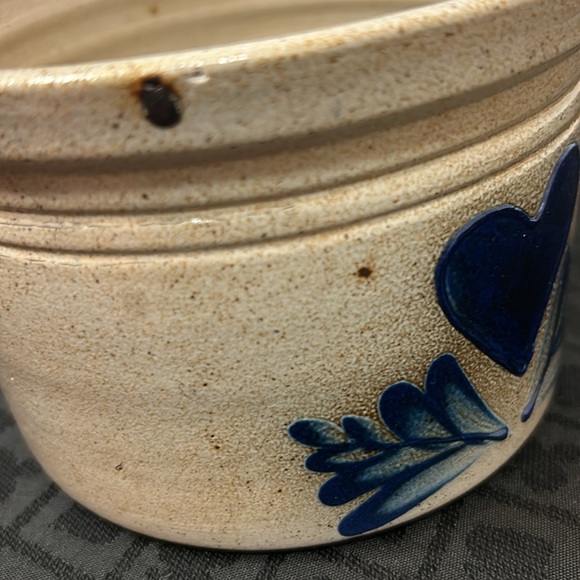 David Eldreth Salt Glaze Heart Crock, Vintage, Artist Signed Pottery 1989 - Picture 5 of 11